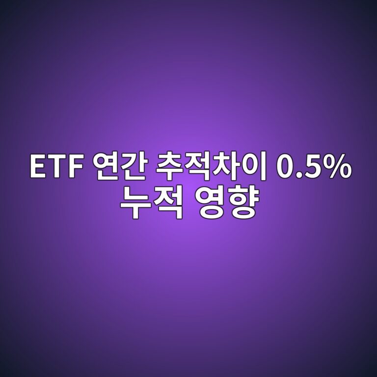 ETF 연간 추적차이 0.5% 누적 영향 1억원 10년 최종자산 차이 5 etf ec97b0eab084 ecb694eca081ecb0a8ec9db4 0 5 eb8884eca081 ec9881ed96a5 1788743682