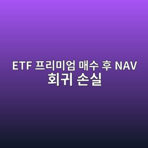 ETF 프리미엄 매수 후 NAV 회귀 손실 발생 가능할까, 1000만원 투자 시 가격변화 계산 2 etf ed9484eba6acebafb8ec9784 eba7a4ec8898 ed9b84 nav ed9a8ceab780 ec8690ec8ba4 1789366070